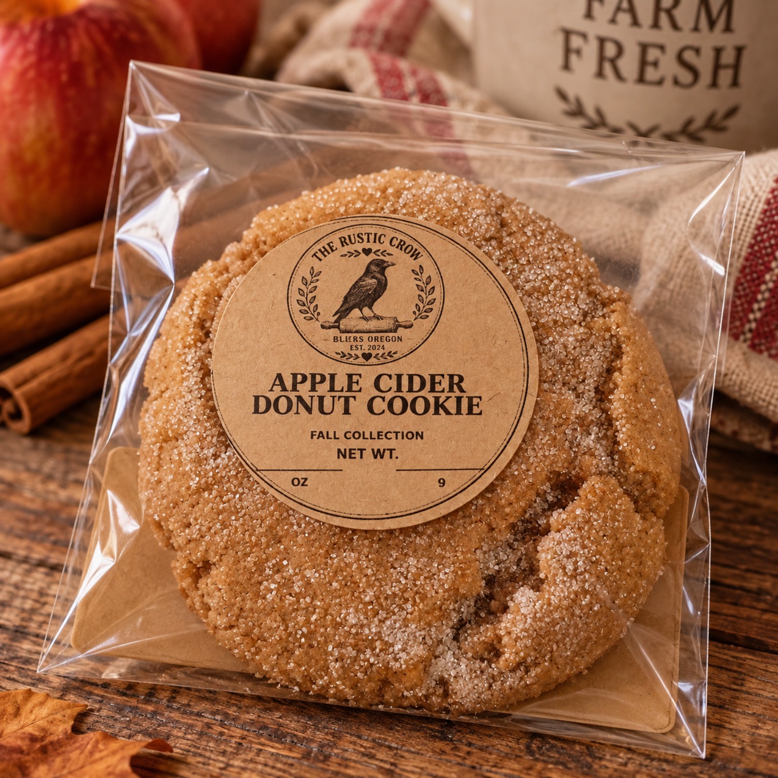 Packaged Apple Cider Donut Cookie
