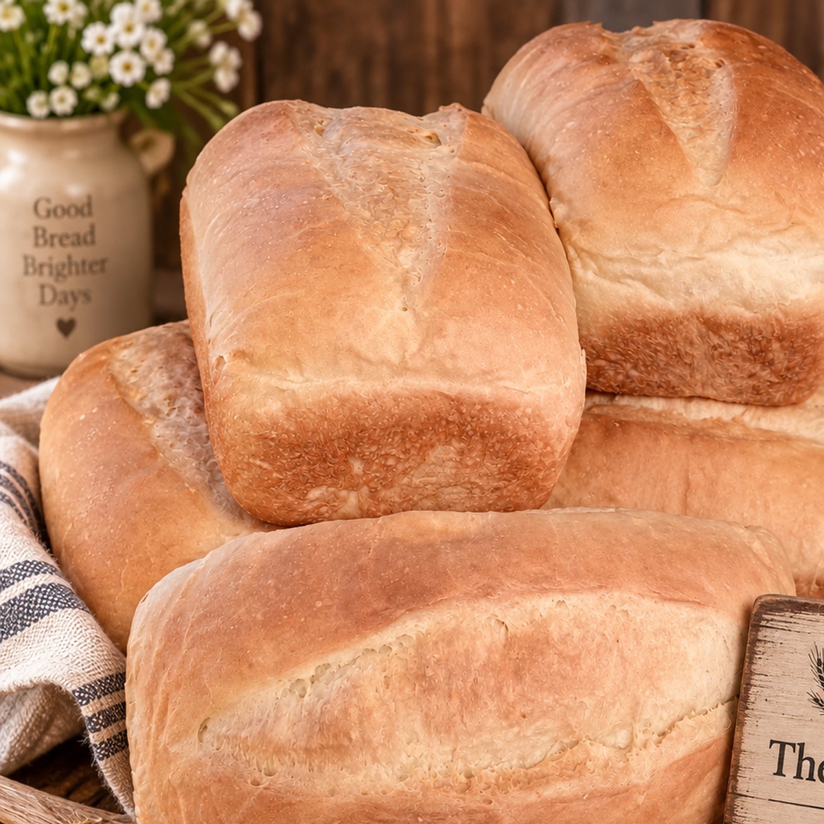 Fresh sourdough sandwich bread