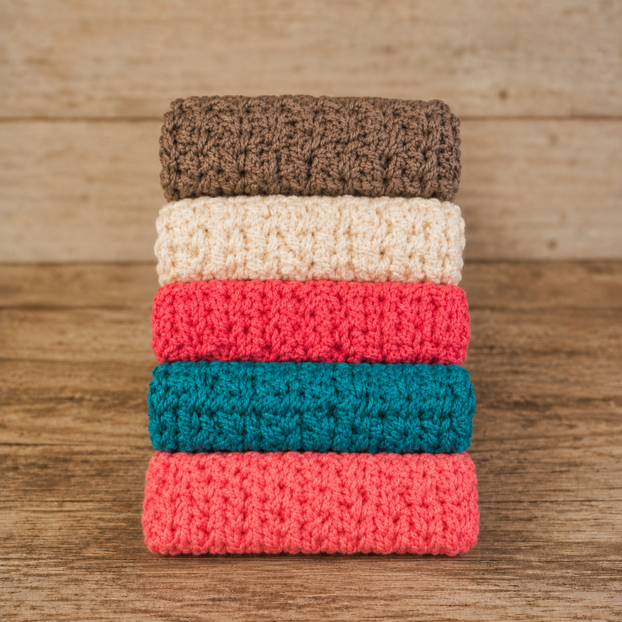 Hand-crocheted washcloths